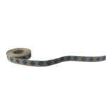 Ribbon With Blue Stencil Pattern Delft 2mx10mm