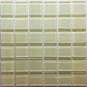 White Glitter Mosaic Tiles (Sheet Size 15x15cm)