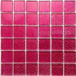 Cerise Pink Glitter Mosaic Tiles (Sheet Size 15x15cm)