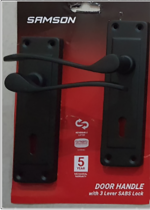 Samson Matt Black Lockset Cortana 3 Lever