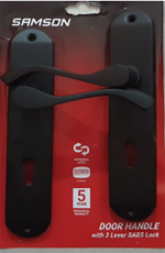 Samson Matt Black Lockset Bari 3 Lever