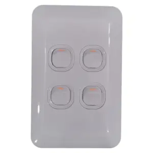 Lear Wall Switch _ White_ 4 Lever 1 Way_ 50 x 100mm_6330_1