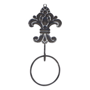 Antique Black Ring Towel Holder 34x15cm