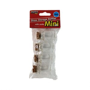 Mini Glass Storage Bottles 14ml 4pc