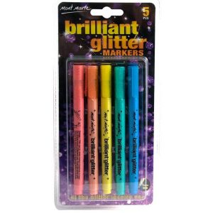 Mont Marte Glitter Markers 5pc