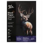 Mont Marte Black Sketch Pad A3 140gsm