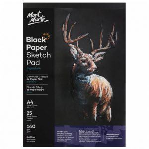 Mont Marte Black Sketch Pad A4 140gsm