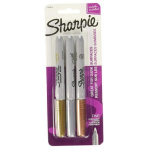 Sharpie Gold Silver Bronze Metallic Marker 3 Piece