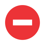 No Entry Safety Sign 19x19cm