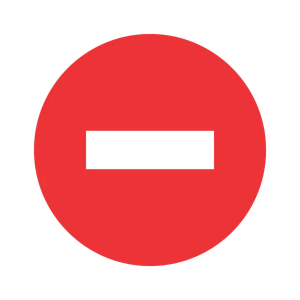 No Entry Safety Sign 19x19cm