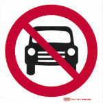 No Entry For Vehicles Safety Sign 19cm x 19cm