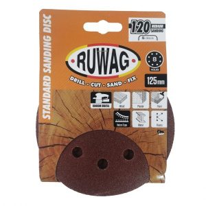 Ruwag 125mm P120 Random Orbital Discs 5pc