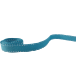 Budgie Blue Ribbon With White Stitches 2m x 15mm