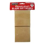 Square Natural Gift Boxes 8.5x8.5cm 2 Piece