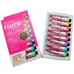 Mont Marte Fluro Acrylic Paint Set 8pc x 18ml
