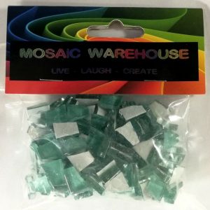 Teal Green Mosaic Pre Nip Crystal Glass