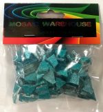 Teal Green Glitter Mosaic Pre Nip Crystal Glass