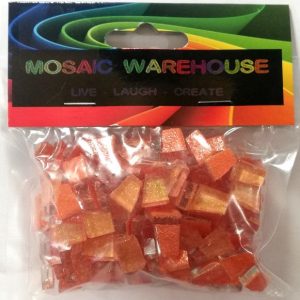 Tangerine Glitter Mosaic Pre Nip Crystal Glass