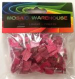 Soft Pink Glitter Mosaic Pre Nip Crystal Glass
