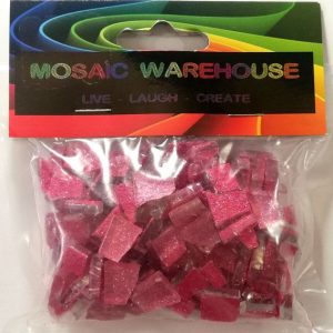 Soft Pink Glitter Mosaic Pre Nip Crystal Glass