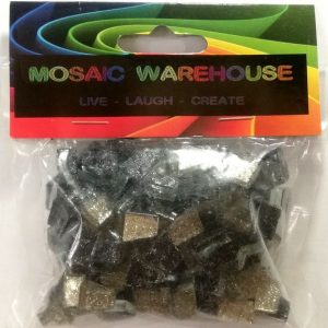 Charcoal Glitter Mosaic Pre Nip Crystal Glass