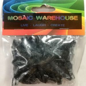 Black Glitter Mosaic Pre Nip Crystal Glass