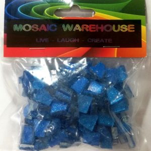 Midnight Blue Glitter Mosaic Pre Nip Crystal Glass