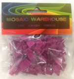 Shocking Pink Mosaic Pre Nip Crystal Glass
