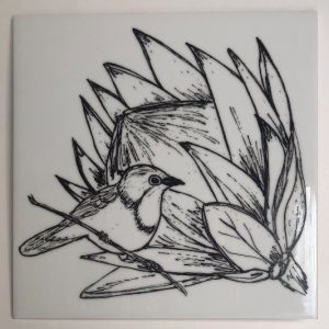 Printed Protea Large Tile Mosaic Inserts