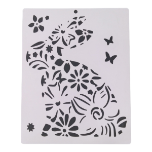 Bunny Flower Stencil 22x28