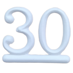 Numerical 30 Resin Embellishment