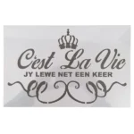 Plastic Stencil Cest La Vie 29.5 x 19cm_LS0065_1