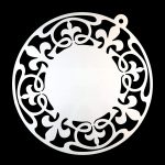Fleur Border Round Stencil 500mm