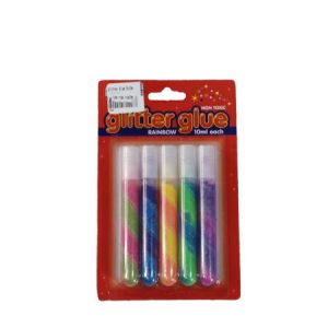 Rainbow Glitter Glue 5x10ml Assorted