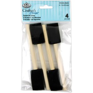 Hobby Foam Brush Set 2.5cm x 4pc