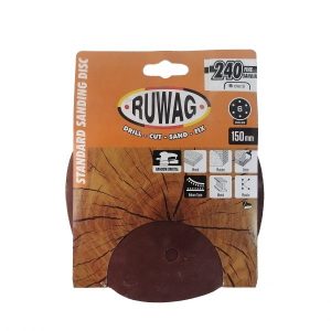 Ruwag 150mm P240 Orbital Sanding Disc 5pc