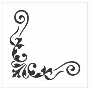 Corner Pattern Stencil 13.5cm x 13.5cm