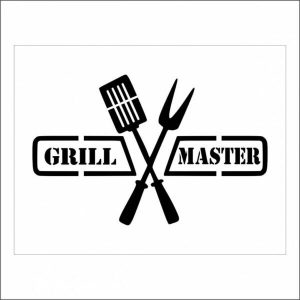 Grill Master Stencil 10x13cm