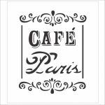 Cafe Paris Stencil 23.5x21cm