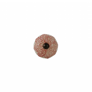 Coral Floral Overlay Round Knob