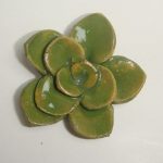 Dark Green Succulent Medium Mosaic Inserts