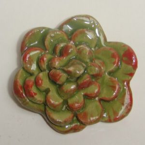 Dark Green Succulent Large Mosaic Inserts