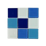 Horizon Blue Mix Glass Mosaic Tile (Sheet Size: 15x15cm)