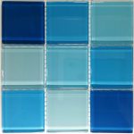 Aqua Mix Crystal Glass Mosaic Tiles (Sheet Size 30x30cm)