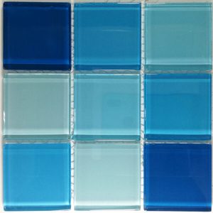 Aqua Mix Crystal Glass Mosaic Tiles (Sheet Size 30x30cm)