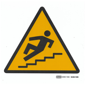 Slippery Steps Safety Sign 19x19cm