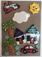 Vacation Theme Card Mosaic Inserts