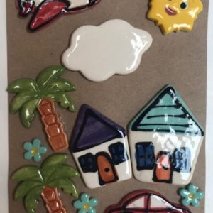 Vacation Theme Card Mosaic Inserts