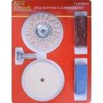 Polishing Buffing & Compound Kit For Drill 5pc