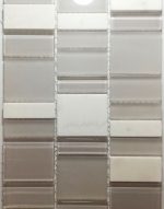 Glass & Natural Stone Arctic Mix Mosaic Tiles (Sheet Size 15x30cm)